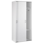 Tvilum Space Armoire Wardrobe with 2 Sliding Doors for Adults in White