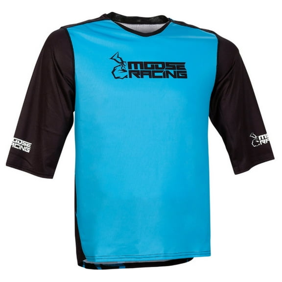 Moose Racing MTB Mens 3/4 Sleeve Mountain Bike Jersey Blue SM