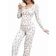 thumbnail image 2 of Pijama de Dos Piezas para Mujer, de Otoño e Invierno, Informal, de Larga y Pantalón, para el Hogar Rosa S, 2 of 7