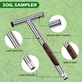 thumbnail image 4 of Soil Probe 304 Stainless Steel Soil Sampler with 2 Reusable Sample Bags T-Style Handle Soil Sample Probe for Soil Sampling Plant Care Agriculture, 4 of 11