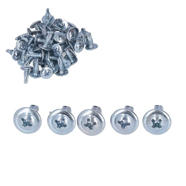 Spptty Self Drilling Screw, Round Head Screws 50PCS With Cross Groove For Furniture Appliance Repair