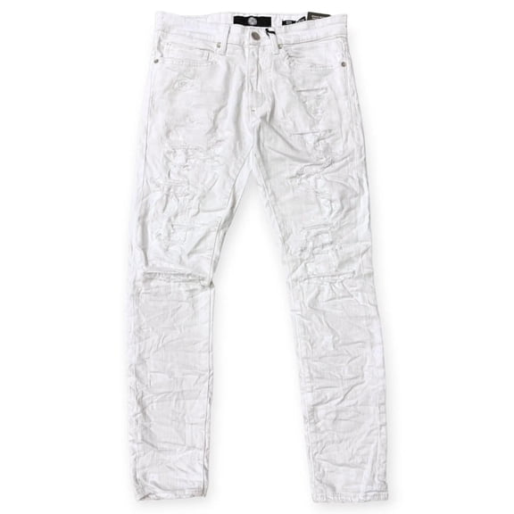Jordan Craig Men Crushed And Rolle Jeans (White)