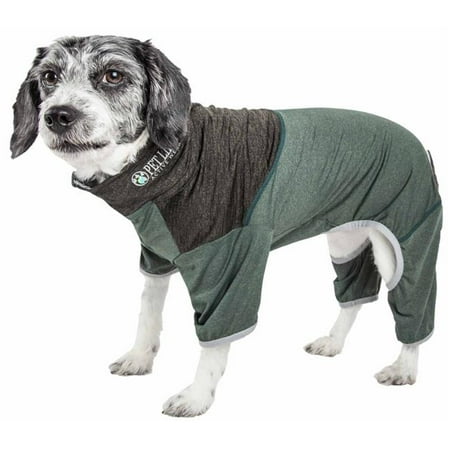 Active Embarker Heathered Performance 4-Way Stretch Two-Toned Full Bodied Warm Up Track Suit - Hunter Green Extra Large