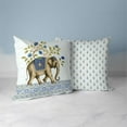 thumbnail image 3 of Elephant Paradise Throw Pillow in Green 20 x 20, 3 of 3
