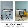 thumbnail image 3 of Universal Keyboard Stand Electric Organ Stand Rack Piano Keyboard Stand (Black), 3 of 5