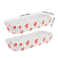 thumbnail image 5 of KAKOWELY 200PCS Mini Boat Shape Cake Paper Cups Grease Proofing Cake Paper Tray Heat-resistant Papercup Cake Mold Creative Baking Cake Tray for Wedding Date Proposal Use White Tray Heart Style, 5 of 5