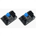 thumbnail image 1 of 2X 3-Pin 4-Pin Fan Adapter PWM PC Case Cooling Fan Hub 8-Way Splitter 12V Speed Controller with 6-Pin Power Port, 1 of 9