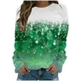 thumbnail image 1 of Birdeem Mode Femmes T-Shirt à Manches Longues Col Rond Imprimé Chandail en Molleton Blouse Tops, 1 of 1