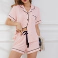 thumbnail image 2 of Birdeem Ensemble Haut et Pantalon pour Femmes Pyjama d'Été Décontracté à Manches Courtes Deux Pièces, 2 of 12