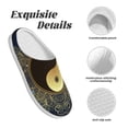 thumbnail image 5 of Disketp Yin And Yang Mandala Women's Men's Slippers Plush Slip-On House Slipper for Winter Indoor Soft Cushion Non-slip Fluffy Slides Slippers-8, 5 of 7