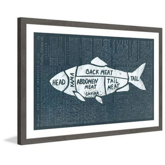 "Fish Cuts" Framed Painting Print