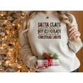 thumbnail image 5 of Women's Santa Claus Hot Chocolate Christmas Lights Sweatshirt, 5 of 8