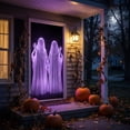 thumbnail image 4 of Yyuenw Halloween Door Cover 35x72 Inch, Ghost Curtain for Front Door, Spooky Polyester Wall Hanging Party Decoration, 4 of 5