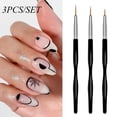 thumbnail image 1 of Juego de 3 uds de pinceles delineadores para decoración de uñas con rayas francesas acrílicas, puntas 3D, pinceles de dibujo para manicura, pincel delineador, pinceles de Gel UV, herramientas de pintura Tan Jianjun unisex, 1 of 1