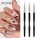 thumbnail image 1 of Juego de pinceles para delineador de uñas con rayas francesas, 3 uds., puntas 3D, línea de rayas, bolígrafo de dibujo DIY, pinceles de Gel UV, bolígrafo de pintura, herramientas de manicura zhangmengya  LED, 1 of 2