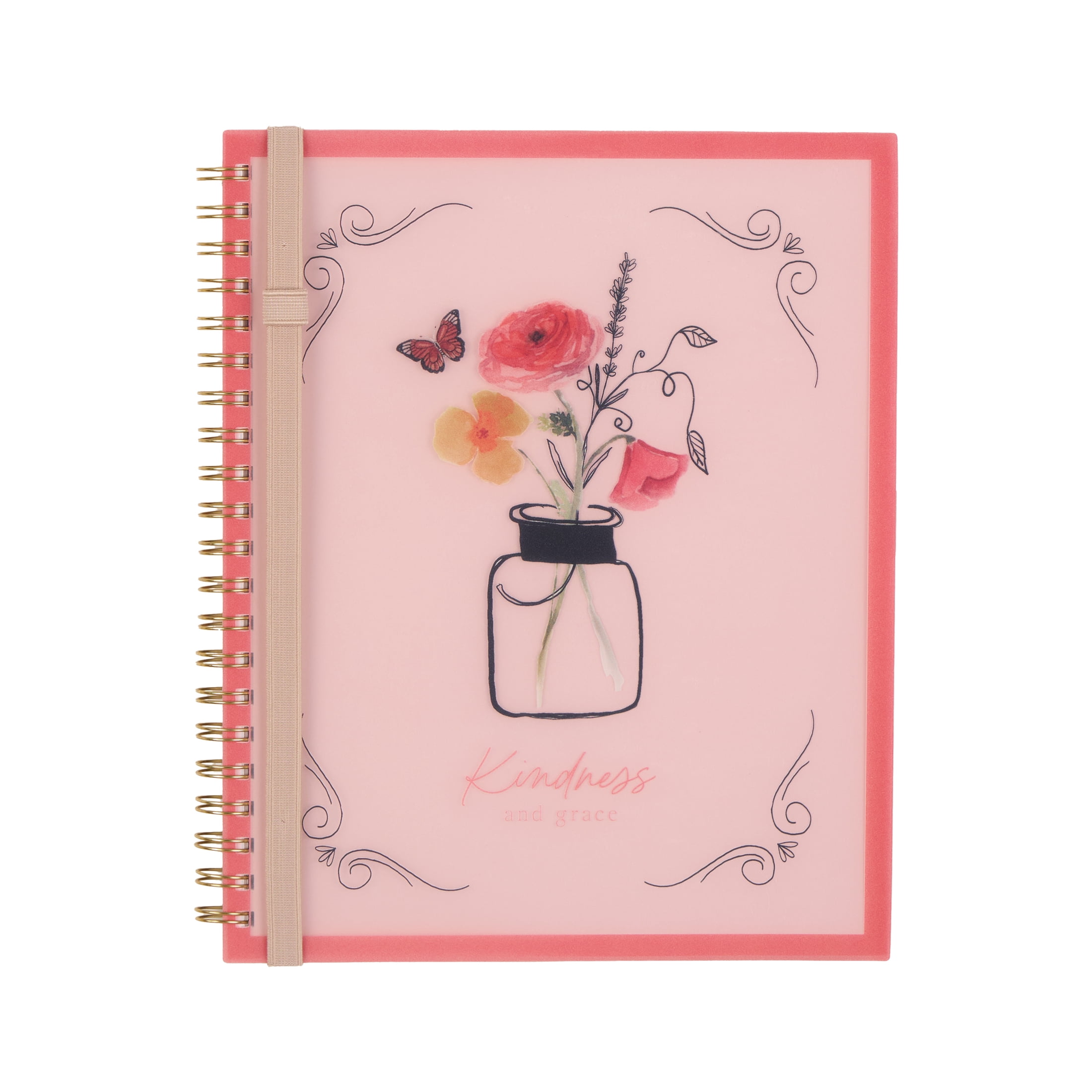 Organized by Happy Planner Monthly Weekly Big Planner (8.5" x 11") Kindness & Grace, 15-Month October 2025-December 2026, metal twin loop