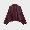 thumbnail image 4 of Chaqueta de Gamuza Sintética para Mujer, Abrigo Informal Holgado de Larga con Solapa y Estilo Urbano A . Vino Tinto M, 4 of 7