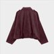 thumbnail image 4 of Chaqueta de Gamuza Sintética para Mujer, Abrigo Informal Holgado de Larga con Solapa y Estilo Urbano A . Vino Tinto L, 4 of 7