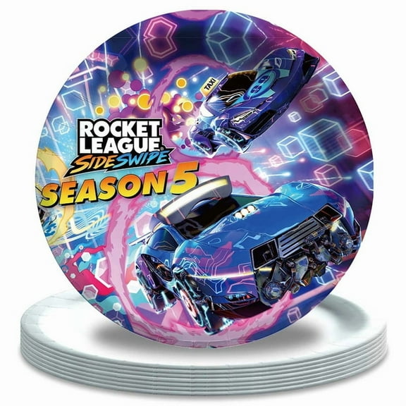 Rocket League Pirates Plates Party Supplies Birthday Dinnerware Decorations Tableware Disposable 16pcs