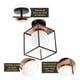 thumbnail image 3 of Lámpara de techo, estilo cubo moderna, acabado negro mate y oro, 1 luz E27 40W, 3 of 6