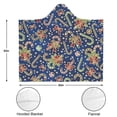 thumbnail image 3 of Wearable Blanket,Blue Christmas Candy Cane Pattern Hooded Wearable Flannel Blanket for Adults & Teens,Winter Poncho Shawl Wrap Cape Cozy Anti-Pill,50"x60", 3 of 5