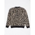 thumbnail image 4 of CORIRESHA Women's Fashion Leopard Print Round Neck Long Sleeve Button Knitted Sweater Cardigan, 4 of 4