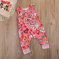 thumbnail image 3 of Girls Sleeveless Jumpsuit Heart Print Romper Bodysuit, 3 of 9