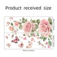 thumbnail image 4 of Adhesivos de pared con estampado floral de rosa, rosa, mariposa, 30 x 90 cm, 2 hojas, 4 of 4
