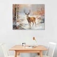 thumbnail image 2 of Nawypu  Christmas Canvas Wall Art, Christmas Framed Wall Art with Deer in Winter Snowy Forest for Christmas Wall Decorations, Christmas Gifts, 2 of 4