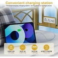 thumbnail image 4 of EastVita Twin Daybed with Trundle- Metal Bed with Charging Station and LED Lights- Sturdy Mattress Foundation for Living Room- Guest Room- Small Spaces- Easy Assembly- Gold, 4 of 7