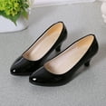 thumbnail image 6 of KELINDFOMG Women's Heels Work Pumps Closed Toe Low Block Heels Comfortable Round Toe Dress Wedding Shoes, 6 of 6
