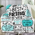 thumbnail image 2 of Best Friend Blanket Friendship Gifts for Women Girls,Work Bestie Stuff Soul Sister Throw Blankets,Unique Friend Birthday Gifts Ideas for Teens Her BFF 50" X 40", 2 of 7