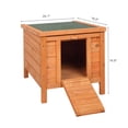 thumbnail image 2 of ZephyPaws Cat House Outside,Weatherproof Wooden Bunny Rabbit Cat Hutch Outdoor Pet Cage Shelter Feral Cat House,Small Pet House and Habitats,Natural Wood, 2 of 9