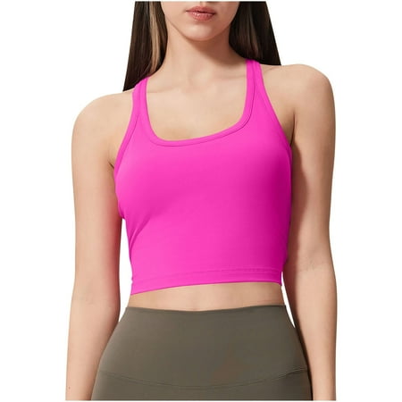 Summer Savings Clearance 2025  Womens Sports Bras  Wireless Bras for Women No Underwire Seamless Full Coverage Comfortable Everyday Bra with Support Cropped Tank Tops S-3XL