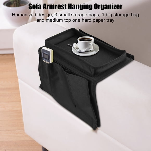 Organizador para Sillón Reclinable, Tela Oxford 600D, Organizador de Reposabrazos para Sofá, Organizador de Control remoto con 3 Bolsas de Almacenamiento Pequeñas, 1 Bolsa de