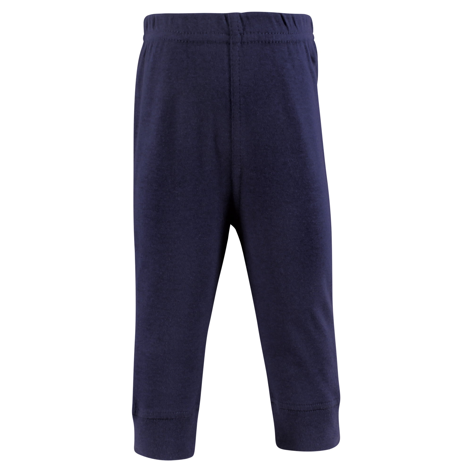 Hudson Baby Boys Cotton Pants and Leggings, Navy Gray Black, 18-24 Months