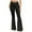 Black, variant on XFLWAM Women's Stretchy Flare Pants High Waisted Elastic Work Office Bell Bottoms Pants