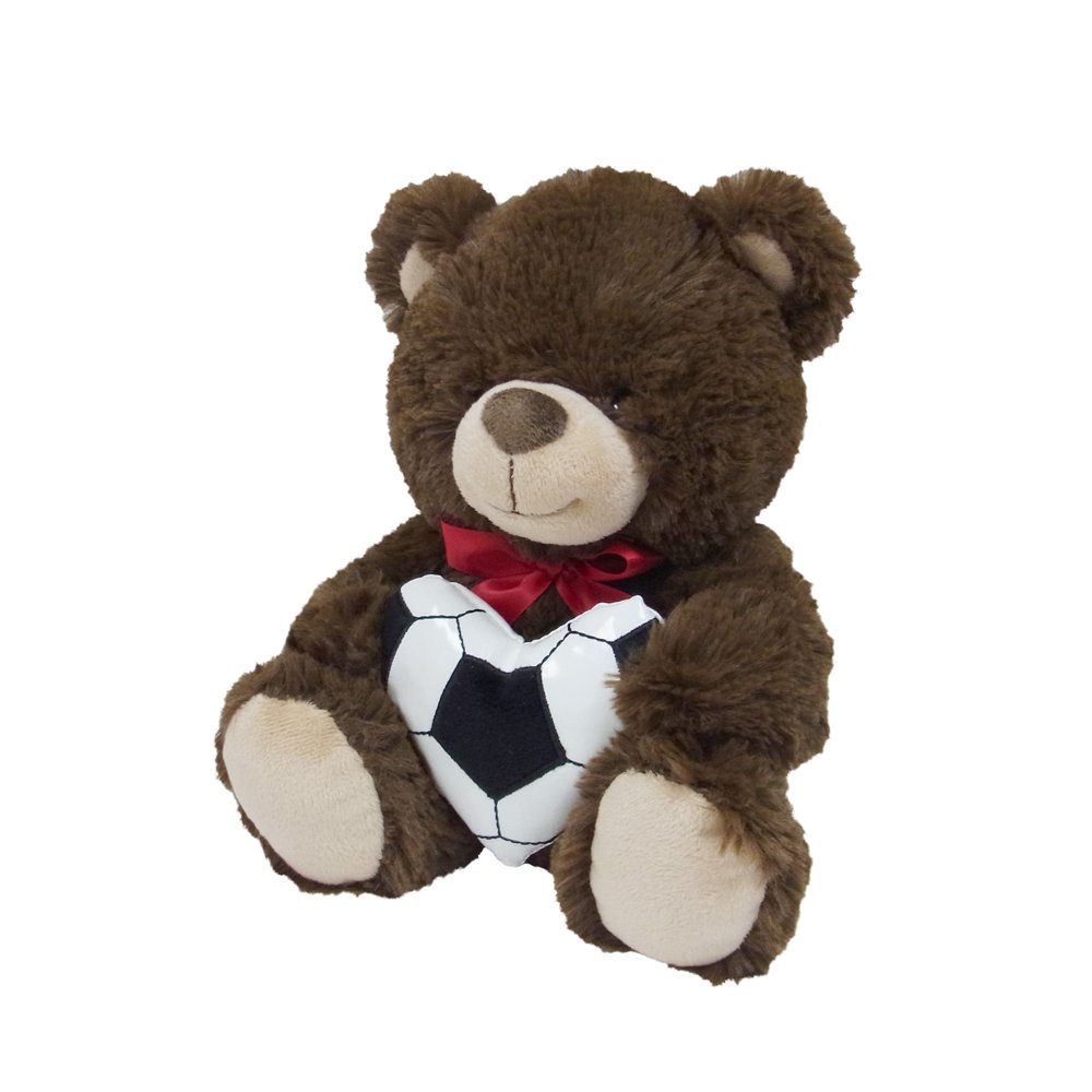 Kelly Toy® Dark Brown Bear with Soccer Heart Stuffed Animal Walmart