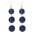 thumbnail image 6 of FRCOLOR Thread Ball Dangle Earrings For Women Pom Pom Drop Earrings Beaded Ball Bohemia Jewelry (Royal Blue), 6 of 8
