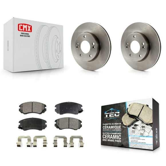 Transit Auto Front Disc Brake Rotors and Ceramic Pads Kit for Car 2010-2011 Kia Soul 1.6L K8T-100616