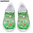 thumbnail image 1 of Doginthehole - Zapatos planos con estampado de enfermera dental y dibujos animados de colores degradados para mujer, zapatillas informales de verano para hospital, zapatillas de malla para enfermería, 1 of 5