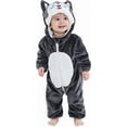 thumbnail image 1 of Disfraz de Halloween para bebé, mono unisex con capucha de dibujos animados para niño pequeño, bonito atuendo navideño para el hogar., 1 of 5