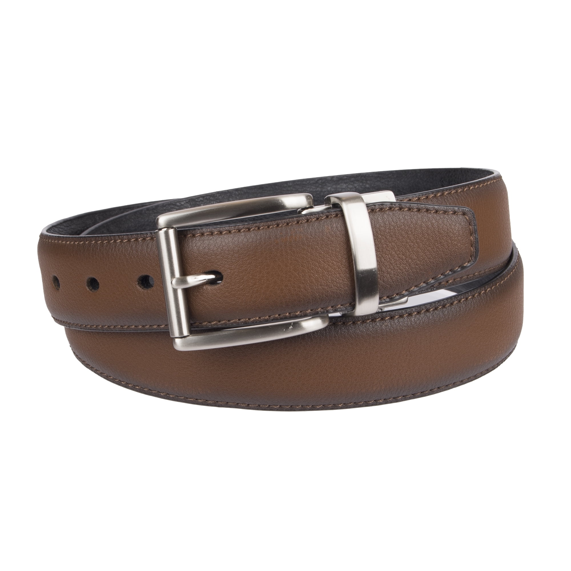 knee length dresses for ladies Dockers Men's Leather Belt with Double Loop Keeper - Black