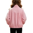 thumbnail image 3 of Teen Kids Girls Gingham Plaid Jacket Long Sleeve Zip Up Lightweight Windproof Classic Outerwear 12-13 Years, 3 of 7