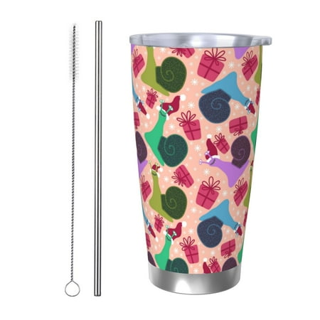 

Logiee Snails Print 20OZ Car Cup with Lid Stainless Steel Vacuum Insulated Double Wall Travel Tumbler Durable Insulated Coffee Mug Thermal Cup with Straw-Straw Two-piece Set