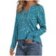 thumbnail image 5 of Ailaofu Long Sleeve Shirts for Women V Neck Henley Tops Fall Fashion Basic Trendy V-neck Printed Casual Tops, 5 of 6