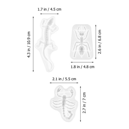 

3pcs DIY Fondant Mold Silicone Animal Baking Mold Cake Mold Fondant Mold Candy Mold Silicone Mold