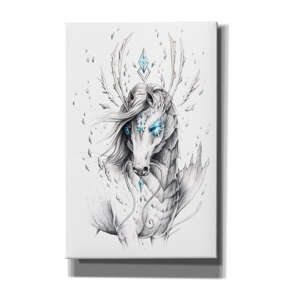 Epic Graffiti 'Sea Horse' by JoJoesArt, Canvas Wall Art, 26"x40"
