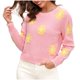 thumbnail image 2 of Suéter de cuello redondo, suéteres para mujer, sudadera de cuello redondo de moda, suéter de punto acanalado, tops para mujer, 2 of 4