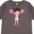 thumbnail image 4 of Inktastic Cheerleaders, Cute Girl, Brown Hair, Cheerleading Girls Long Sleeve Toddler T-Shirt, 4 of 5
